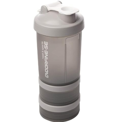 Coqueleira Shaker 3 em 1 Performance Cinza 650ml Lyor