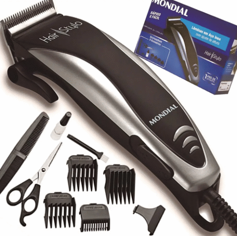 Cortador de Cabelos Hair Stylo Mondial + 8 Acessorios