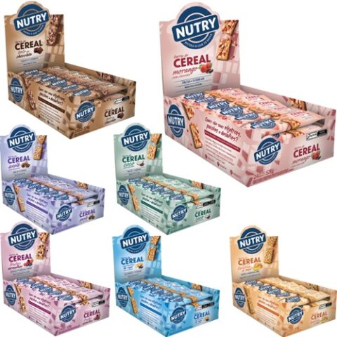 Display 24 Unidades Nutry Barra De Cereais 22g (8 Sabores)