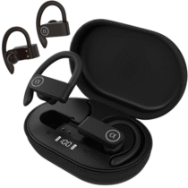 Fone de Ouvido Esportivo Bluetooth 5.4 IPX5 à Prova D’Água, 45h de Bateria, Com Microfone Embutido
