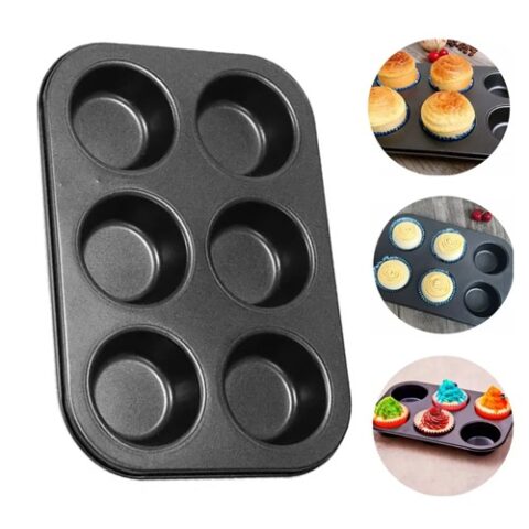 Forma para Cupcake e Muffin 6 Cavidades Antiaderente