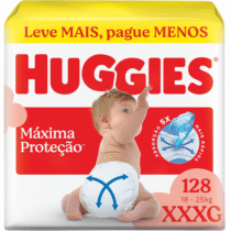 Fralda Huggies Máxima Proteção XXXG 128 unidades