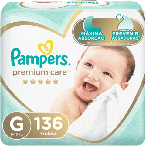 Fralda Pampers Premium Care G 136 Unidades