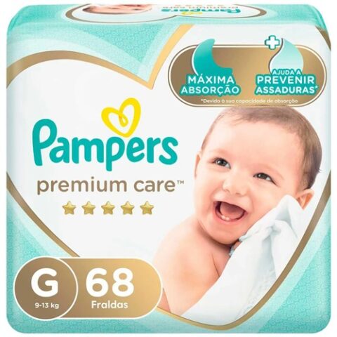 Fralda Pampers Premium Care G 68 Unidades