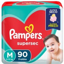 Fralda Pampers Supersec M 90 Unidades