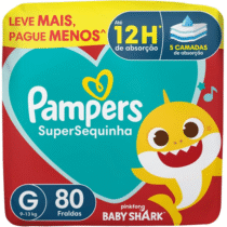 Fralda Pampers Supersequinha G 80 Unidades