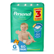 Fralda Personal Baby Protect & Sec G 60 Unidades