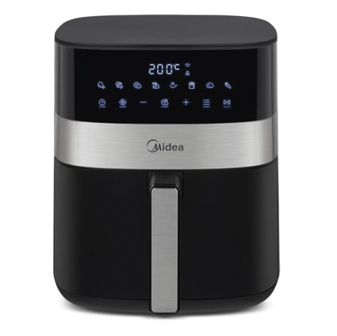 Fritadeira Air Fryer Midea 6L Smart Chef Plus Preta