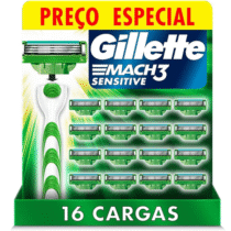 Gillette Aparelho De Barbear Mach3 Sensitive + 16 Cargas