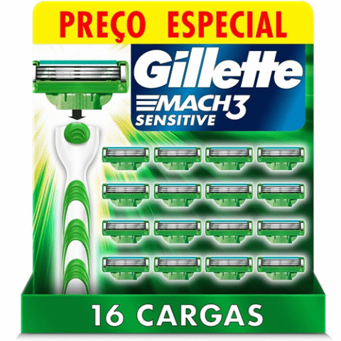 Gillette Aparelho De Barbear Mach3 Sensitive + 16 Cargas