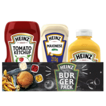 Heinz Pack Hamburger Ketchup 397g + Maionese 215g + Mostarda 255g