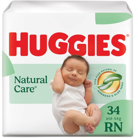 Huggies Fralda Premium Natural Care RN 34 Unidades
