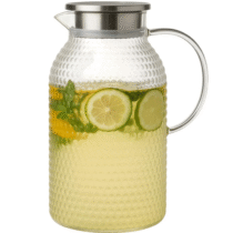 Jarra De Vidro Borossilicato Com Tampa De Inox 1L Luxor