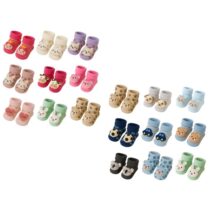 Kit 06 Pares Meia Bebê 3D Bichinhos Inverno Pelúcia
