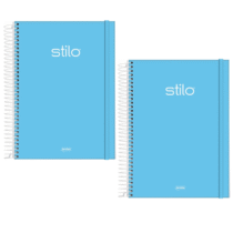 Kit 2 Cadernos Stilo Azul 10 Matérias 160 Folhas Jandaia