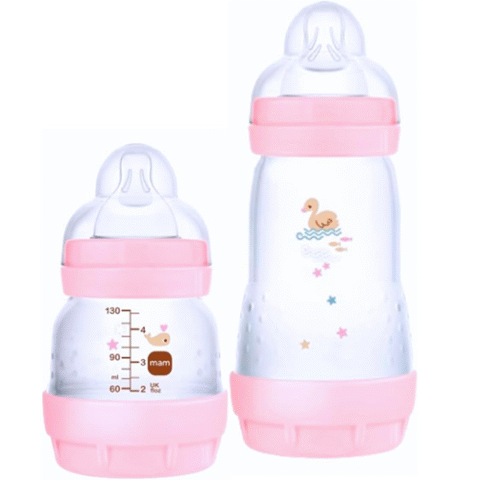 Kit 2 Mamadeiras Easy Start Starter Rosa MAM