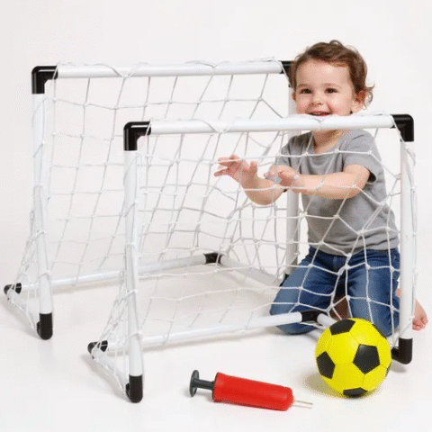 Kit 2 Minis Golzinhos Infantil + Bola + Bomba