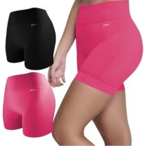 Kit 2 Shorts Academia Sem Costura Canelado Fitness Selene (20 opções)
