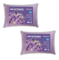 Kit 2 Unidades Travesseiro Infantil com Aromaterapia de Lavanda Provence 30x45cm Antialérgico