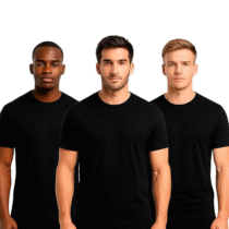 Kit 3 Camisetas Básicas Masculinas Algodão Premium Sandrini Preto