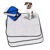 Kit 3 Tapetes Higiênicos Laváveis Premium Alta Absorção 70cm x 50cm Branco