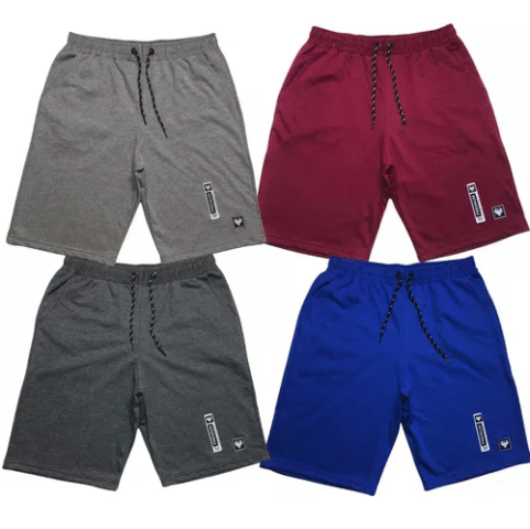 Kit 4 Bermudas Moletom Masculina FNX
