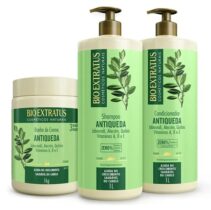 Kit Bio Extratus Antiqueda Jaborandi Shampoo 1L + Condicionador 1L + Banho de Creme 1Kg