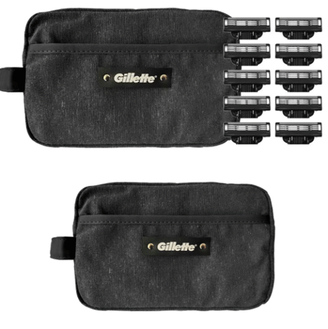 Kit Carga Gillette Mach 3 Carbono 10 Unidades + Necessaire