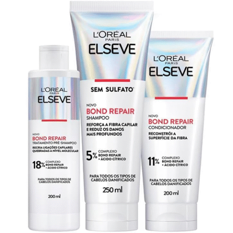 Kit L’Oréal Paris Elseve Bond Repair Shampoo + Condicionador + Pré Shampoo