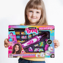Kit Make Brinq c/ Miçangas + Aplicador Fazer Tranças Cabelo Penteado Polibrinq