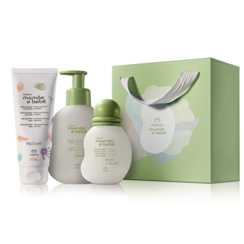 Kit Presente 3 Produtos Natura Mamãe e Bebê Momento Chá de Bebê