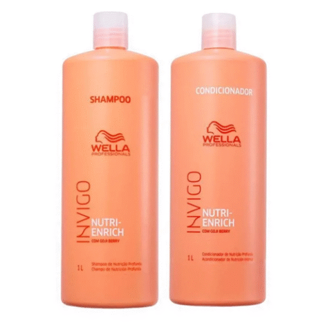 Kit Wella Pro Invigo Enrich Shampoo 1L + Condicionador 1L