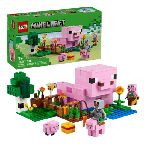 Lego Minecraft A Casa Do Porquinho 238 Peças