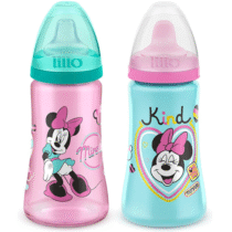 Lillo Kit 2 Copos Colors Bico De Silicone Disney Minnie