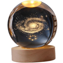 Luminária de Mesa LED Bola de Cristal 3D Space ou Sistema Solar