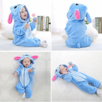 Macacão/Pijama Kigurumi Bebê Lilo Stitch
