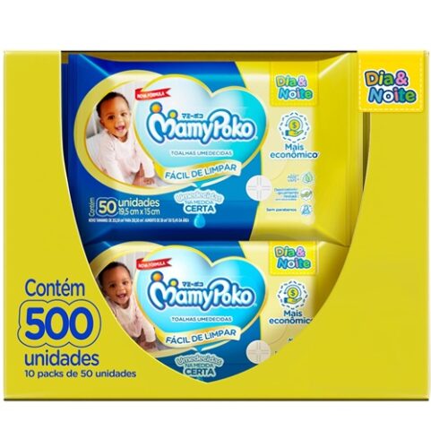 MamyPoko Lenços Umedecidos Dia&Noite 500 Unidades
