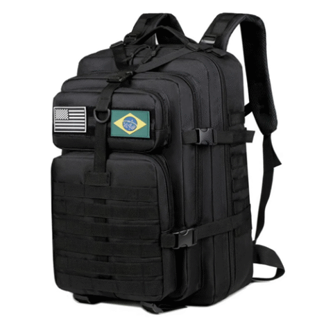 Mochila Tática Impermeável Militar Reforçada Grande 50L Preto Xiaobang