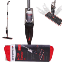 Mop Powermaid Spray com Gatilho Dispenser para produtos Saneantes Cabo Inox Articulado