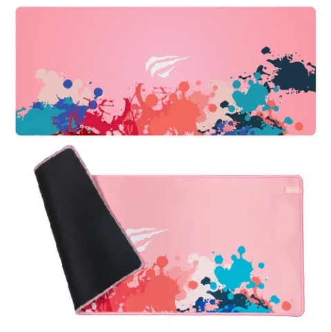 Mouse Pad Gamer Extra Grande Havit Rosa com Borda Costurada 70cm x 30cm Antiderrapante