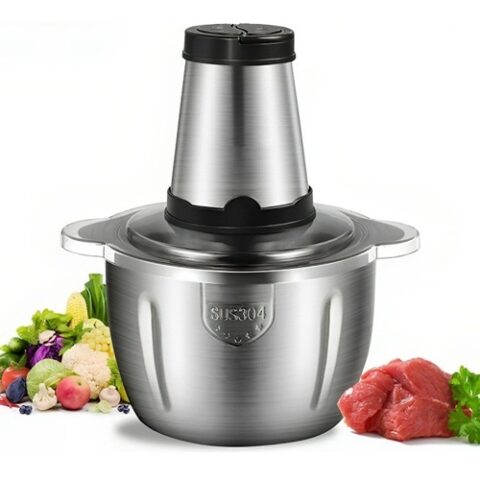 Multiprocessador Picador De Alimentos Moedor De Carne 3L Prateado