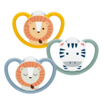NUK Kit Com 3 Chupetas Space 18+ Meses Brilha no Escuro