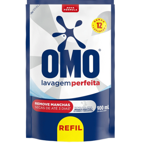 Omo Refil Sabão Líquido Refil Omo Lavagem Perfeita 900ml