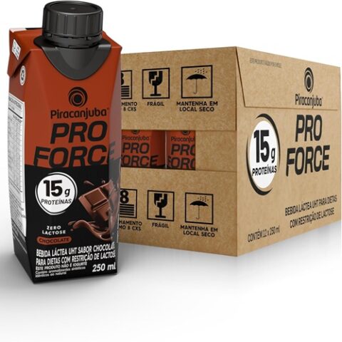 Pack 12 Unidades Piracanjuba ProForce Zero Lactose Chocolate 250ml