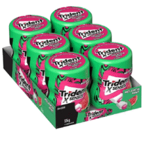 Pack 6 Garrafas Chiclete Trident XSenses sem Açúcar Melancia Mint 54g