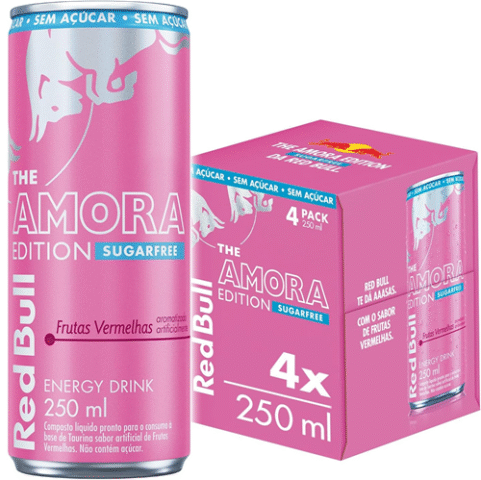 Pack de 4 Latas Red Bull Energético Frutas Vermelhas 250ml