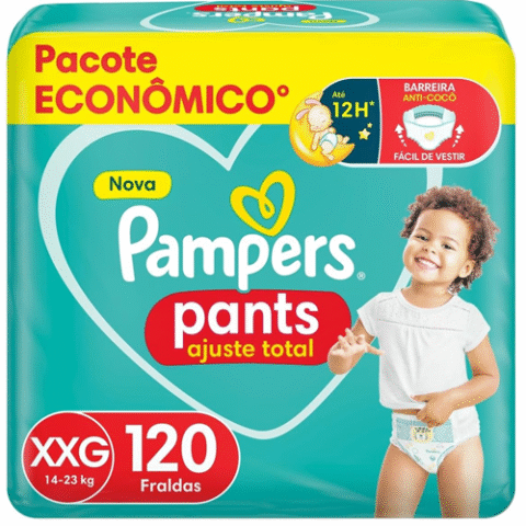 Pampers Ajuste Total Fralda XXG 120 unidades