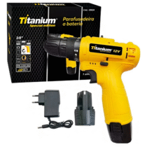 Parafusadeira Furadeira 3/8pol 1,2ah Titanium Platina
