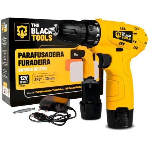Parafusadeira Furadeira The Black Tools TB12A 3/8 a Bateria