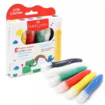 Pincéis 6 Cores Tinta Guache Jumbo Little Creatives Faber-Castell